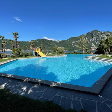 Luganersee, Pool, Strand, Parkplatz, Suite 204 Bissone Buitenkant foto