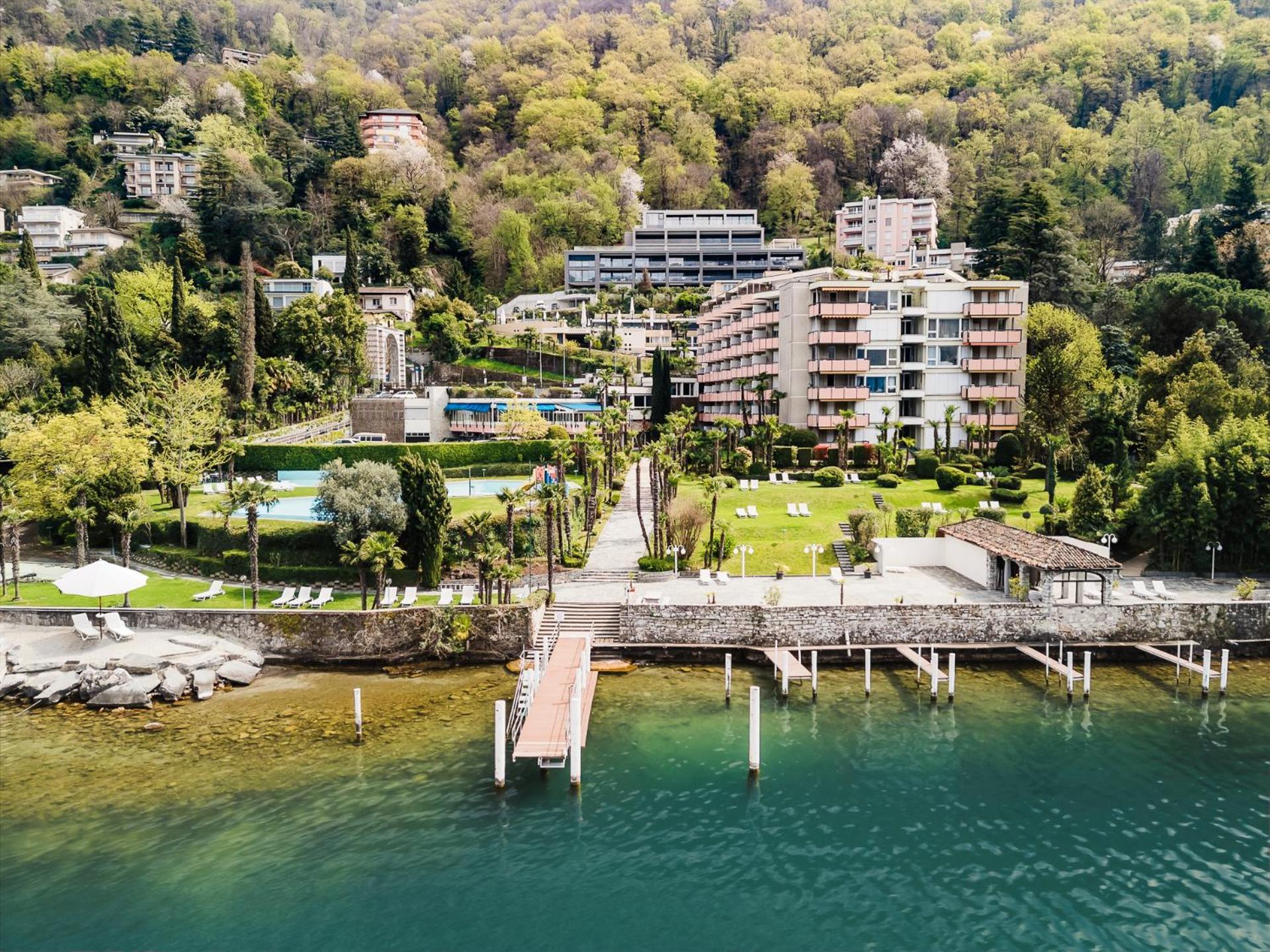 Luganersee, Pool, Strand, Parkplatz, Suite 204 Bissone Buitenkant foto